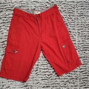 Levi Strauss Cargo Shorts Red Size 14 Reg W27 Men Casual Summer